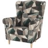 kreslo usiak hneda zelena vzor charlot 04