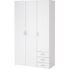 Šatní skříň Sid 3d3s bílá/bílý lesk