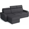 Rohová sedací souprava Norway UNI OTO-2F, rozkládací s úložným prostorem, tmavě šedá Inari 96