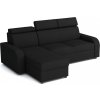 Rohová sedací souprava Norway UNI OTO-2F, rozkládací s úložným prostorem, černá Inari 100