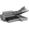 Rohová sedací souprava Wiliam, rozkládací s úložným prostorem, levá, šedá/Bloom 13