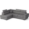 Rohová sedací souprava Wiliam, rozkládací s úložným prostorem, levá, šedá/Bloom 14