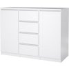 Komoda SIMPLICITY 236, bílý lesk