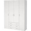 Šatní skříň SID 4D3S bílá 70410