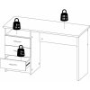 Psací stůl Felix 134 bílá