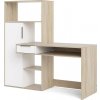 Psací stůl Felix 173 s regálem, oak/bílá