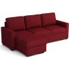 Rohová sedací souprava Tomáš, rozkládací s úložným prostorem, bordo/Kronos 02