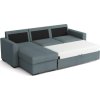 Rohová sedací souprava Tomáš, rozkládací s úložným prostorem, modro šedá/Kronos 31
