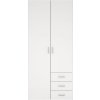 Šatní skříň Sid 175, 2d3s bílá 70425