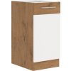 Spodní kuchyňská skříňka Vega 40D1F dub lancelot/bílý lesk