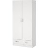 Šatní skříň Pegi 403, 2D1S, bílá