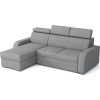 Rohová sedací souprava Norway UNI OTO-2F, rozkládací s úložným prostorem, světle šedá Crown 17