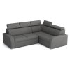Rohová sedací souprava Norway UNI 2F-R-1, rozkládací, šedá Crown 18