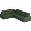 Rohová sedací souprava Norway UNI 2F-R-2U-1, rozkládací s úložným prostorem, zelená Crown 12