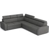 Rohová sedací souprava Norway UNI 2F-R-2U-1, rozkládací s úložným prostorem, šedá Crown 18