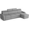 Rohová sedací souprava Norway UNI 1-2F-OTO, rozkládací s úložným prostorem, světle šedá Crown 17