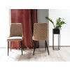 Designová jídelní židle NOPI VELVET béžová/černý kov