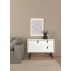 Komoda RAIN 1D2S, bílá MAT