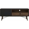 Televizní stolek Rain černá MAT/ořech