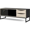 Televizní stolek Sheba černý MAT/sonoma