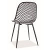 Plastová jídelní židle HORAL A černá/černý kov