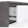 Komoda SIMPLICITY 235, beton/bílý lesk