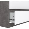 Komoda SIMPLICITY 231, beton/bílý lesk