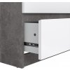 Komoda SIMPLICITY 232, beton/bílý lesk