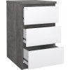 Komoda SIMPLICITY 237, beton/bílý lesk