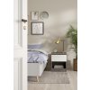 Noční stolek Simplicity 238 beton/bílý lesk