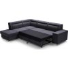 Rohová sedací souprava Davis, rozkládací s úložným prostorem, levá, černá Inari 100
