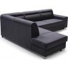 Rohová sedací souprava Davis, rozkládací s úložným prostorem, levá, černá Inari 100