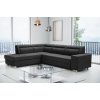 Rohová sedací souprava Davis, rozkládací s úložným prostorem, levá, černá Inari 100
