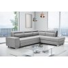 Rohová sedací souprava Davis, rozkládací s úložným prostorem, pravá, světle šedá Inari 91