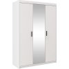 Šatní skříň Enja 3D se zrcadlem, bílá