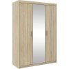 Šatní skříň Enja 3D se zrcadlem, dub sonoma