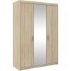 Šatní skříň Enja 3D se zrcadlem, dub sonoma