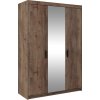 Šatní skříň Enja 3D se zrcadlem, dub lefkas