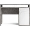 Psací stůl Felix 488, beton/bílá lesk