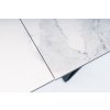 Rozkládací jídelní stůl WESTIN III Ceramic bílý mramor/černý mat