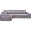 Rohová sedací souprava ALVIN rozkládací s úložným prostorem, levá, šedá Monolith 84