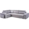 Rohová sedací souprava ALVIN rozkládací s úložným prostorem, levá, šedá Monolith 84