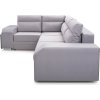 Rohová sedací souprava ALVIN rozkládací s úložným prostorem, levá, šedá Monolith 84