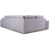 Rohová sedací souprava ALVIN rozkládací s úložným prostorem, levá, šedá Monolith 84