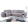 Rohová sedací souprava ALVIN rozkládací s úložným prostorem, levá, šedá Monolith 84