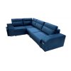 Rohová sedací souprava ALVIN rozkládací s úložným prostorem, levá, tmavě modrá Monolith 77