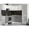 Rohová kuchyňská linka ASTRA bílá/šedá MAT
