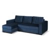 Rohová sedací souprava VERČA UNI rozkládací s úložným prostorem, tmavě modrá Kronos 9