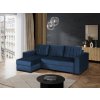 Rohová sedací souprava VERČA UNI rozkládací s úložným prostorem, tmavě modrá Kronos 9