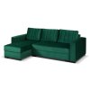 Rohová sedací souprava VERČA UNI rozkládací s úložným prostorem, zelená Kronos 19